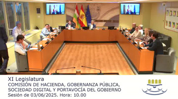 poster Comisión de Hacienda, Gobernanza Pública, Sociedad Digital y Portavocía del Gobierno