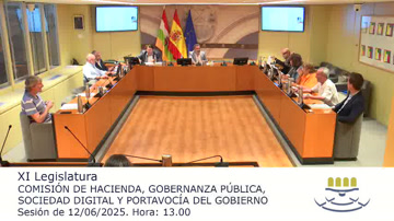 poster Comisión de Hacienda, Gobernanza Pública, Sociedad Digital y Portavocía del Gobierno
